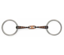Shires Copper Lozenge Sweet Iron Snaffle With Raised Rib Bit