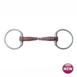 Metalab Leather Eggbutt Pinchless Snaffle Bit – 17mm