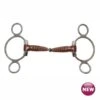 Metalab Leather Continental Gag Pinchless Snaffle Bit – 17mm