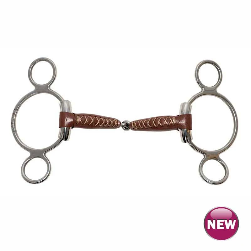 Metalab Leather Continental Gag Pinchless Snaffle Bit – 17mm 3 Metalab Leather Continental Gag Pinchless Snaffle Bit – 17mm
