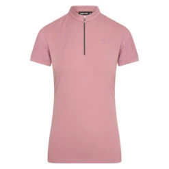Euro-Star Half Zip Valentina Short Sleeve Shirt -Riding Apparel Store EuroStarESValentinaNostalgicPink