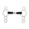 Stainless Steel Jointed Rubber Mouth 3-Ring Gag -Riding Apparel Store cnt34
