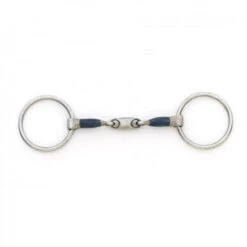 Blue Steel Oval Peanut Mouth Loose Ring