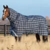 Rhino® Plus Turnout With Vari-Layer (250g Medium) -Riding Apparel Store rhino plus turnout lite navy check horse blanket 600x640 1